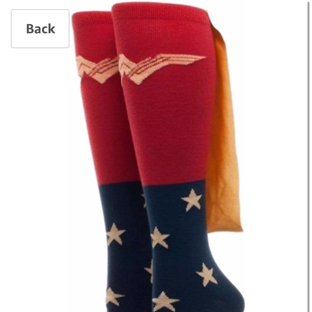 Wonder Woman socks with cape